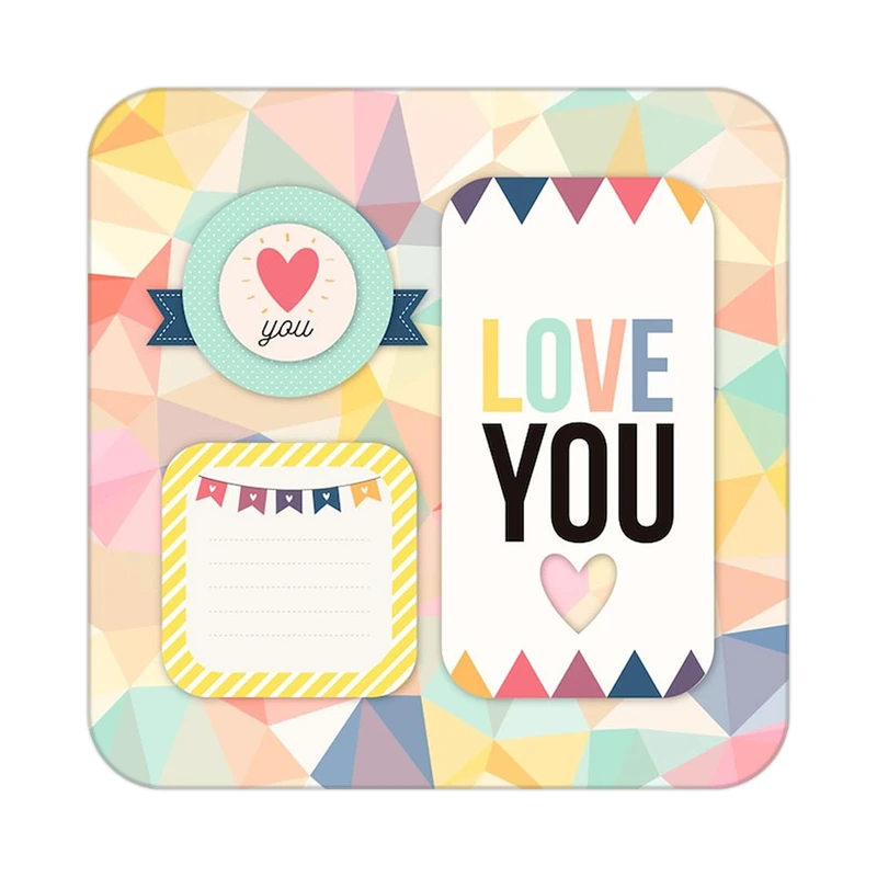 زیر لیوانی کاکتی طرح عاشقانه مدل mp40257