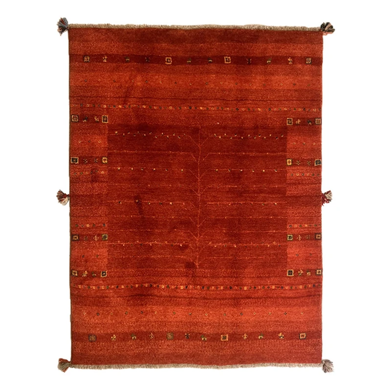 گبه دستبافت قشقایی سه متری کد NKP.RJ0051 زمینه قرمز