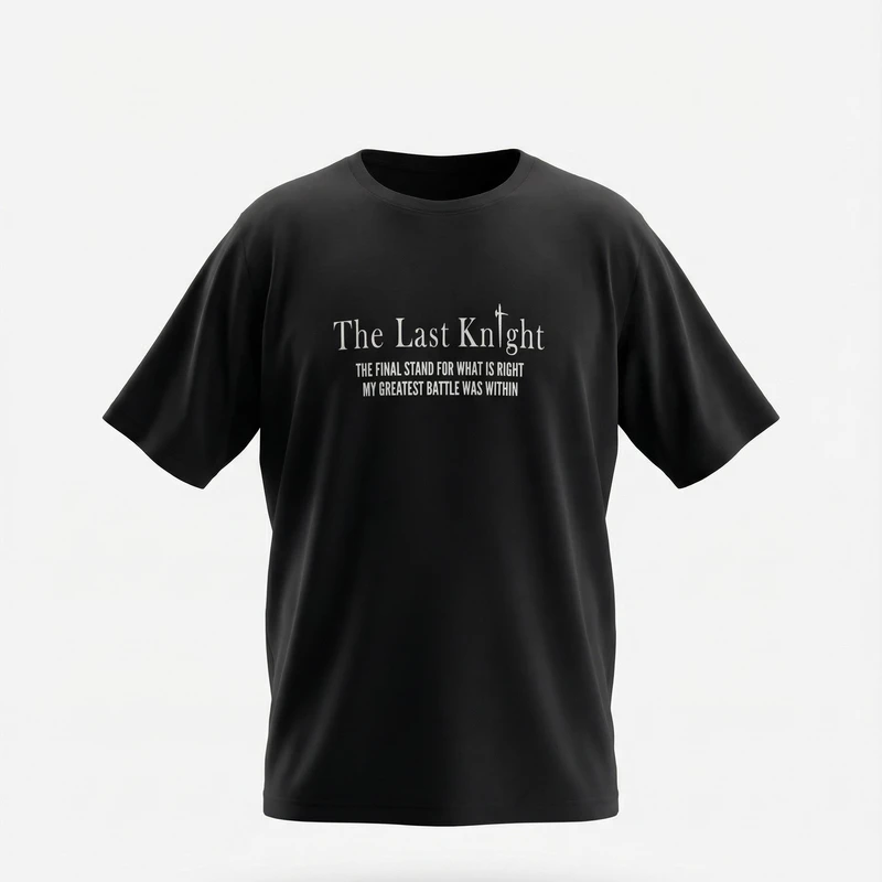 تی‌شرت آستین کوتاه مردانه مدل آخرین شوالیه
