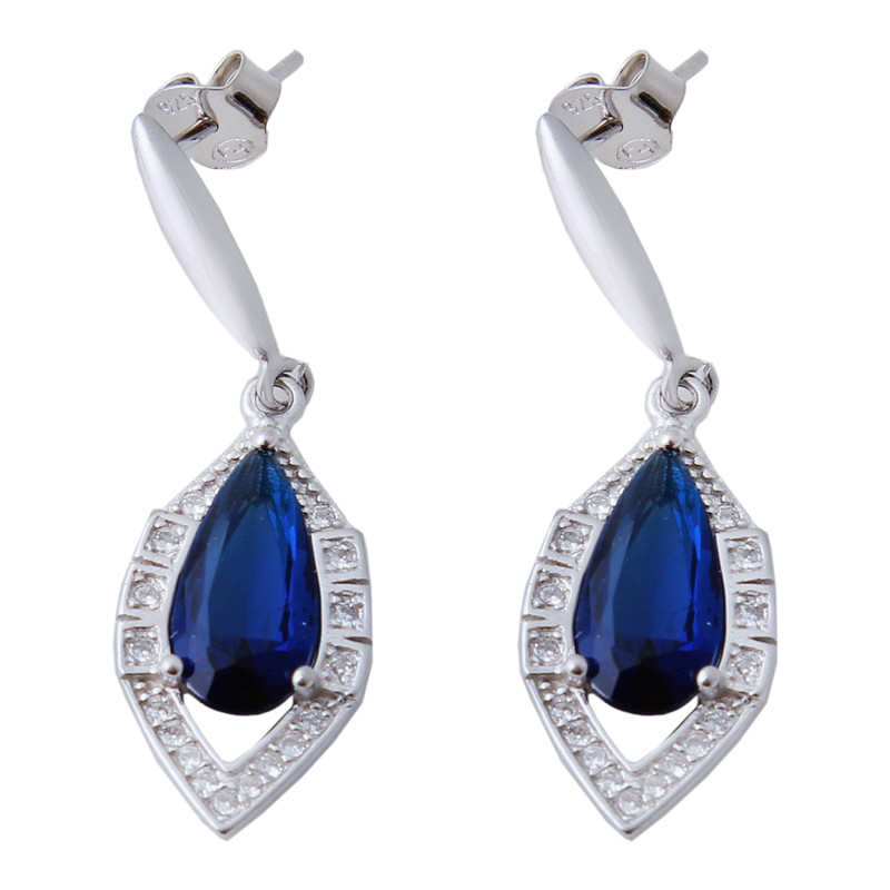 گوشواره نقره زنانه بازرگانی میلادی کد GZN_204