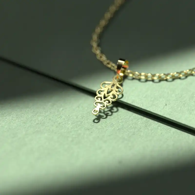 گردنبند طلا 18 عیار زنانه مدوپد مدل هندسی کد CA10434