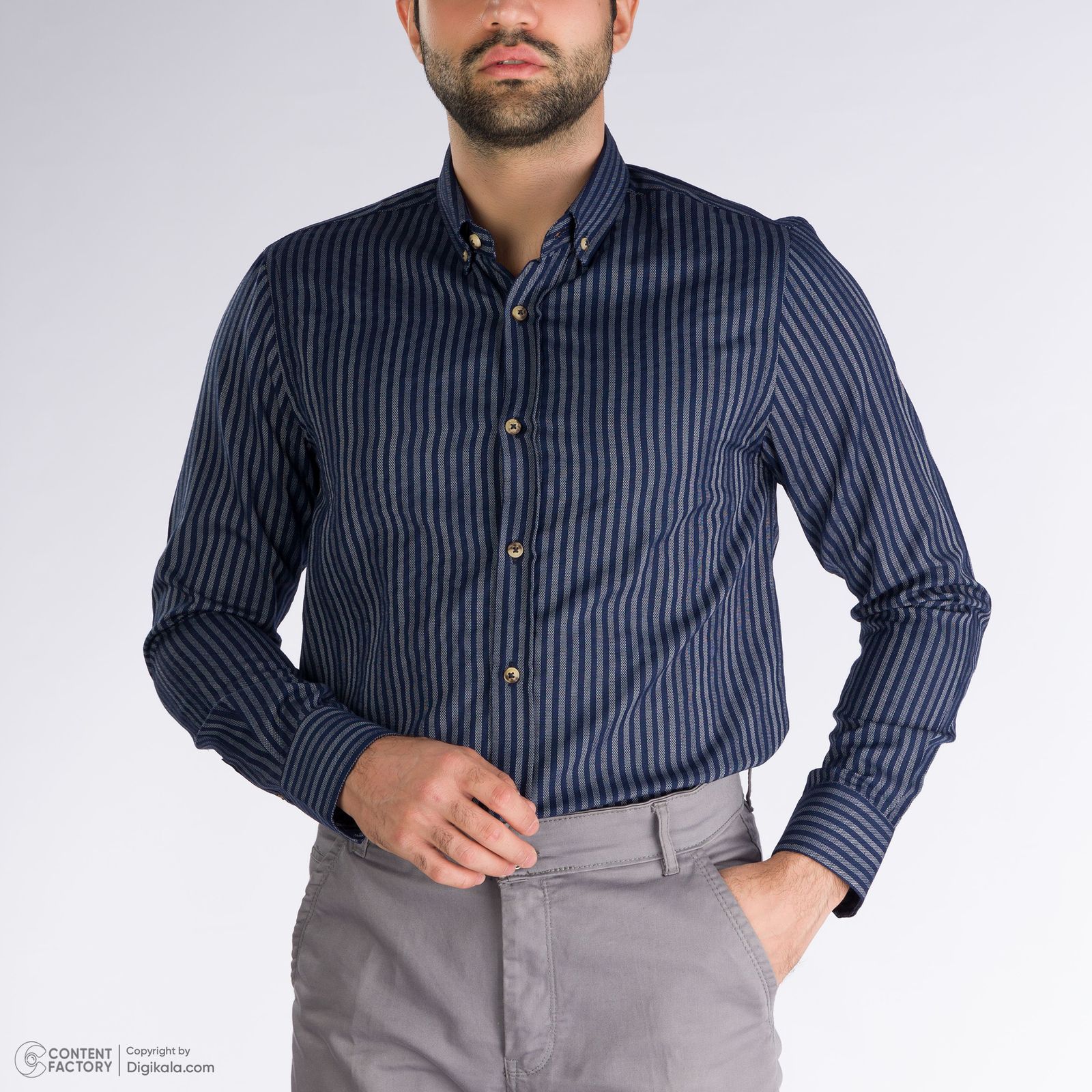 پیراهن آستین بلند مردانه پاتن جامه مدل 402721020215290 -  - 3