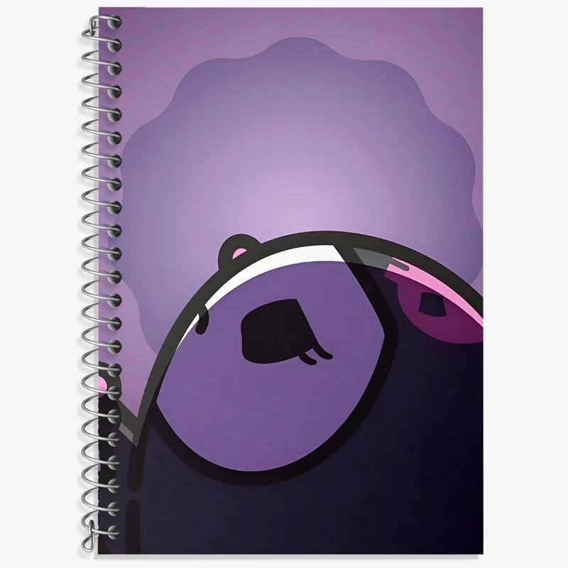 دفتر زبان 50 برگ خندالو مدل سه خط طرح کرومی (Kuromi) کد N4819