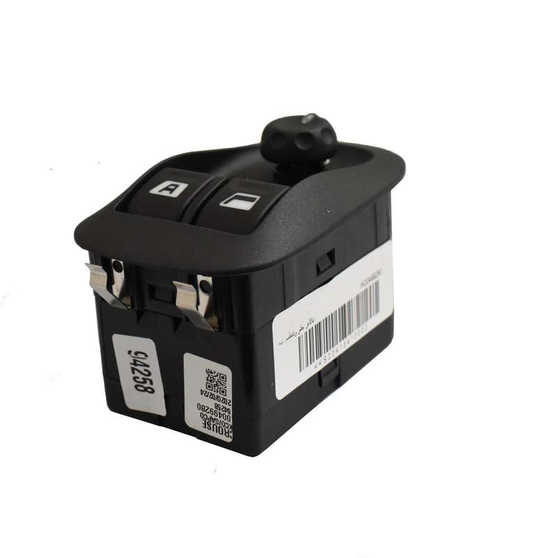 کلید شیشه بالابر جلو و تنظیم آینه کروز + کد CR 33061201 مناسب برای پژو 206 تیپ 5