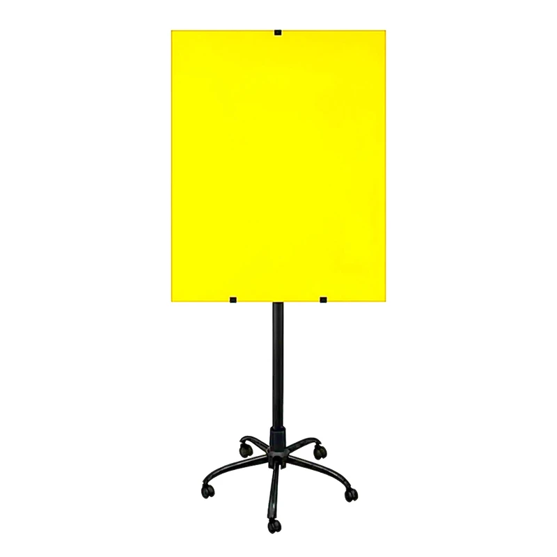 تخته وایت برد شیشه ای مدل مدیریتی به همراه پایه نگهدارنده سایز 80×100 سانتی متر 