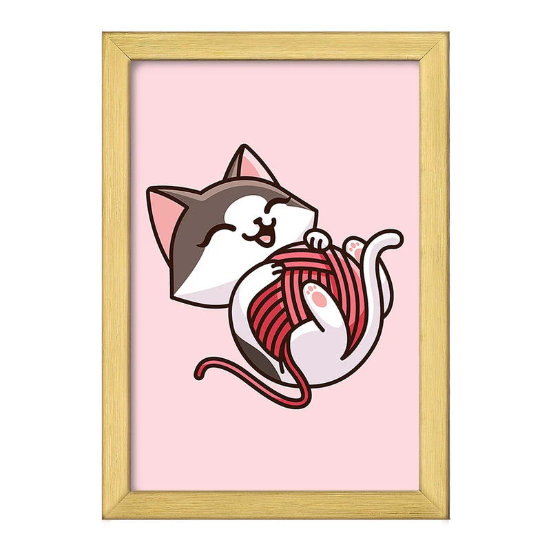 تابلو خندالو طرح حیوانات بامزه گربه کد 28369