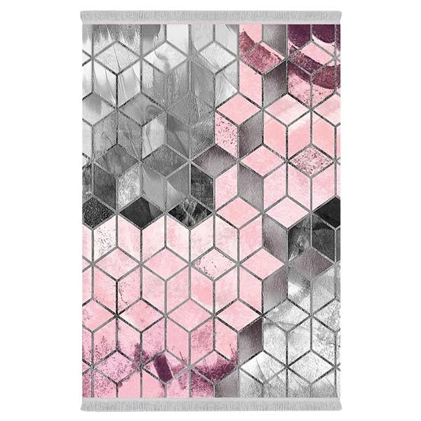 فرش پارچه‌ای دفه مدل فرشینه طرح مدرن کد 343