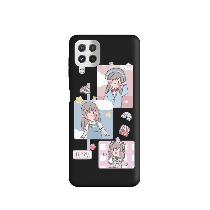 کاور طرح قاب عکس دخترونه کد FF381 مناسب برای گوشی موبایل سامسونگ Galaxy A22 4G