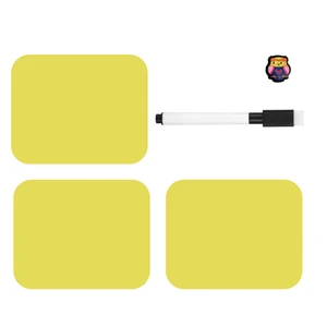 وایت برد هوم اند فریج مدل 5 سایز 8x10 سانتی متر به همراه مگنت و ماژیک وایت برد مجموعه 5 عددی