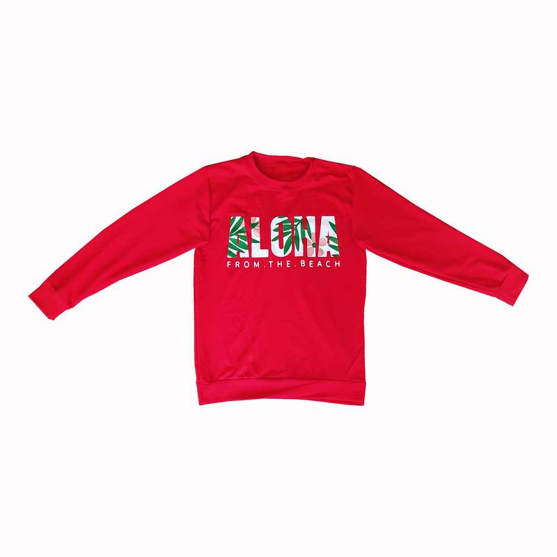 سویشرت زنانه مدل aloha رنگ قرمز