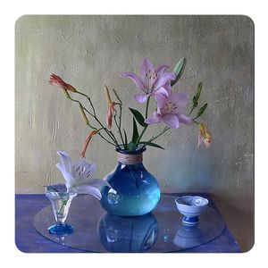 مگنت طرح گلدان شیشه ای گل کد wmg1779