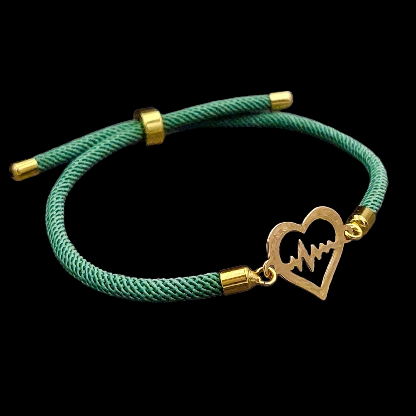 دستبند طلا 18 عیار زنانه مدل ضربان قلب -  - 1