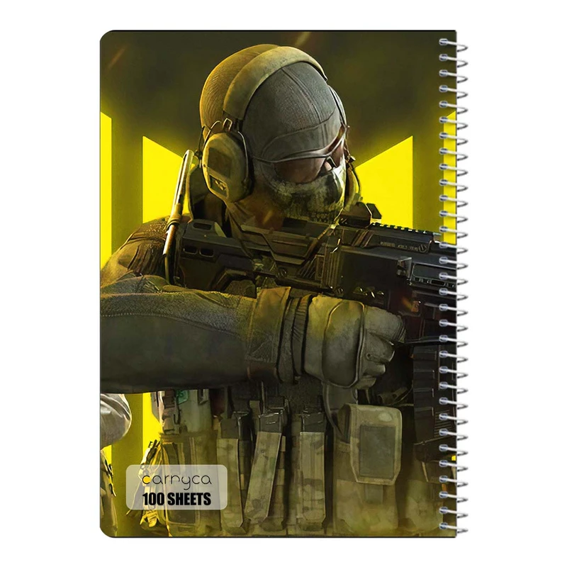 دفتر مشق 100 برگ سیمی کارنیکا طرح کالاف دیوتی Call of Duty کد 44880