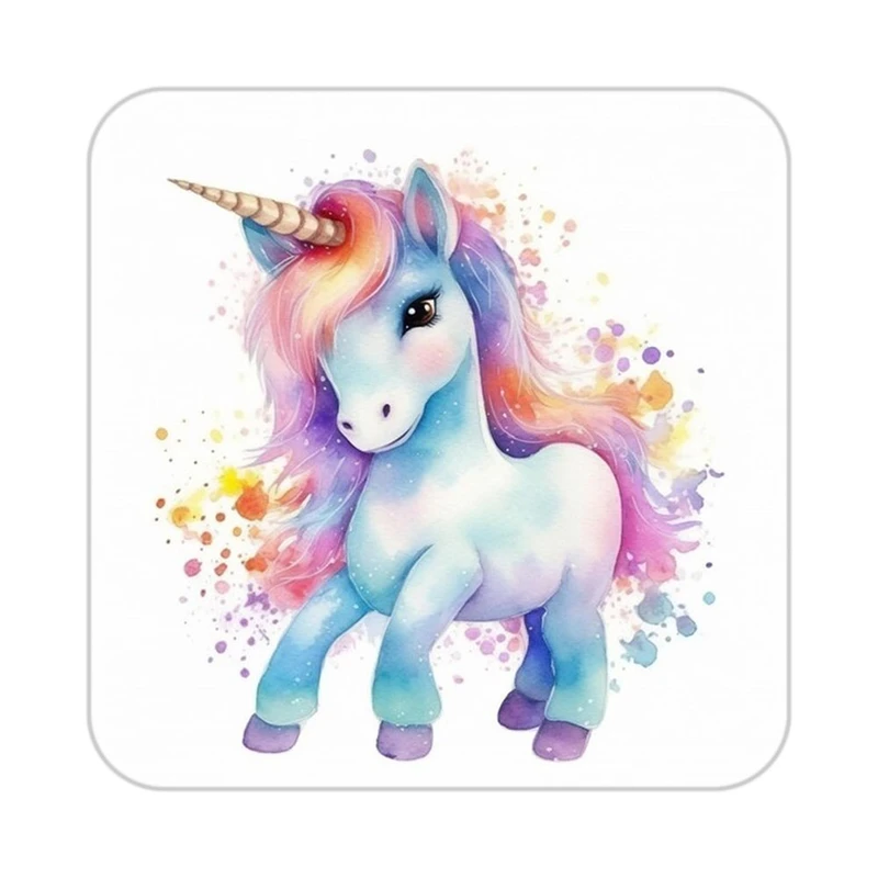 زیر لیوانی کاکتی طرح اسب تک شاخ و یونیکورن مدل mp32846