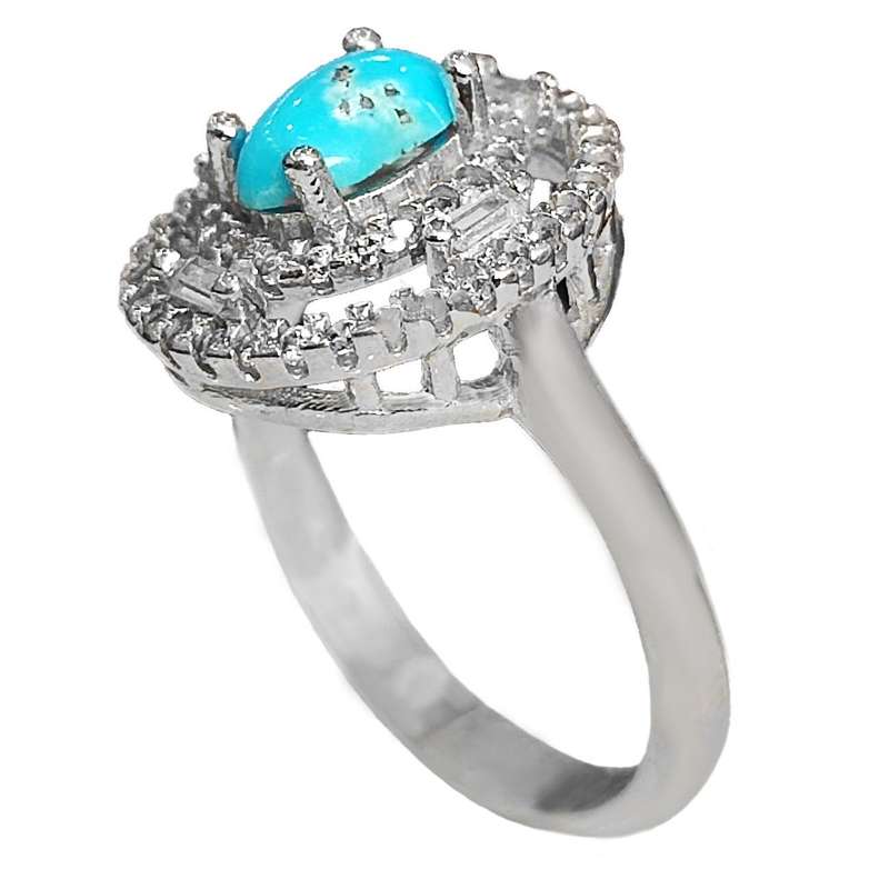 انگشتر نقره زنانه مدل فیزوزه نیشابور FW3060