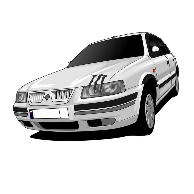 استیکر لپتاب طرح ماشین سمند کد 1472