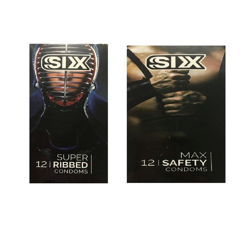 کاندوم سیکس مدل Max Safety بسته 12 عددی به همراه کاندوم سیکس مدل Super Ribbed کاندوم سیکس مدل Max Safety بسته 12 عددی به همراه کاندوم سیکس مدل Super Ribbed