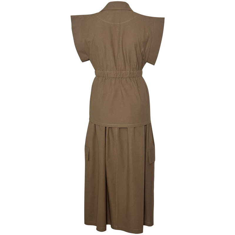 ست وست و دامن زنانه کد 6014 رنگ نسکافه ای