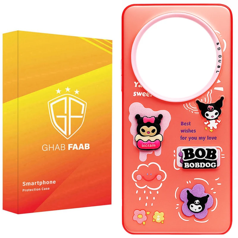 کاور قاب فاب مدل سوکول برجسته طرح دخترانه مناسب برای گوشی موبایل شیائومی Redmi 14C / 14C 5G / 14R / A4 / A3 Pro / Poco C75