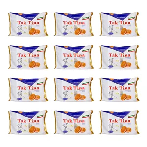  بیسکویت کرم دار وانیلی تک تینا - 400 گرم بسته 12عددی