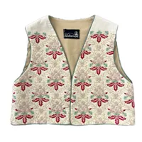 جلیقه زنانه مدل گل سه شاخ سوزندوزی