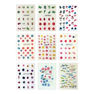 لنز ناخن مدل گل مجموعه 9 عددی