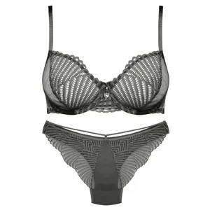 ست شورت و سوتین زنانه میسا مدل فنردار گیپوری کد 4735-6115