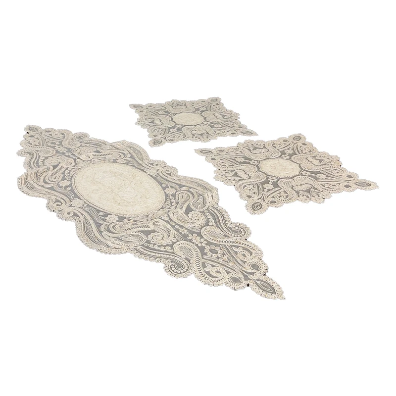 ست رومیزی 3 تکه مدل پیچک