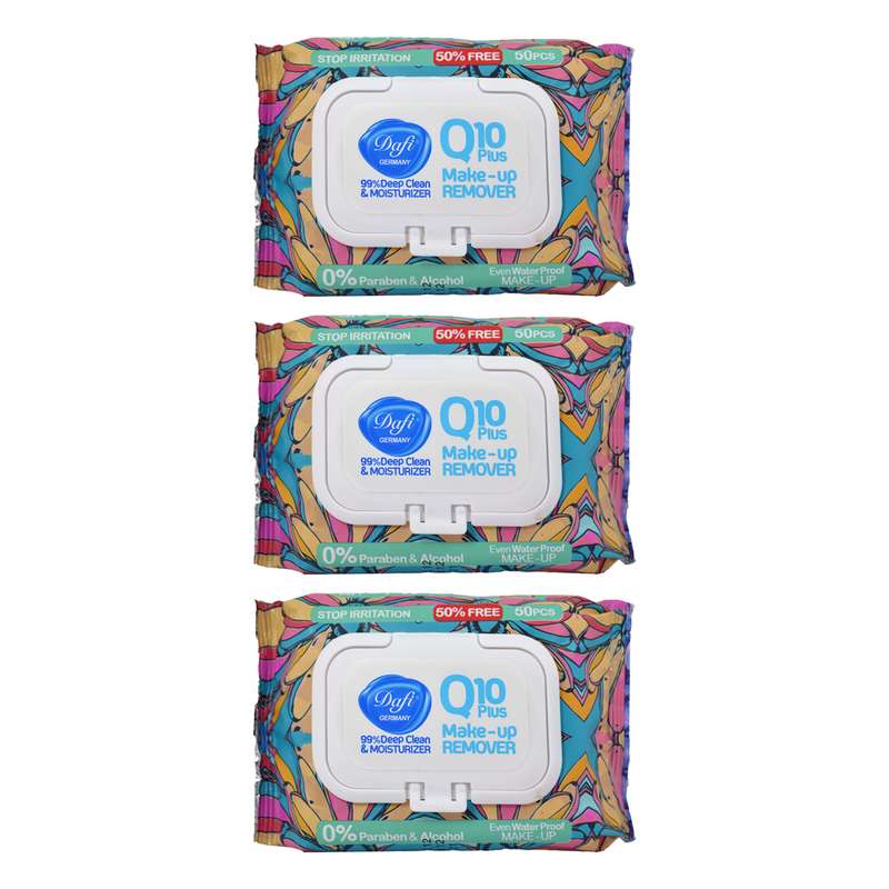 دستمال مرطوب دافی مدل 1 Q10 Stop irritation مجموعه 3 عددی دستمال مرطوب دافی مدل 1 Q10 Stop irritation مجموعه 3 عددی