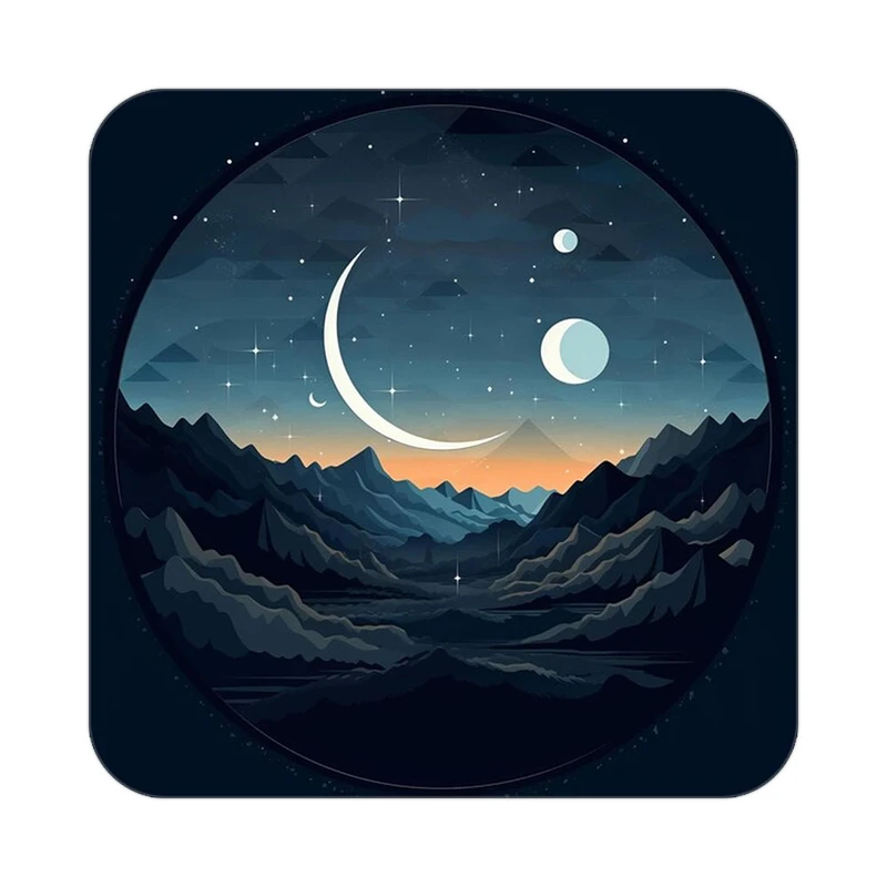 زیر لیوانی کاکتی طرح ماه و ستاره مدل mp52665