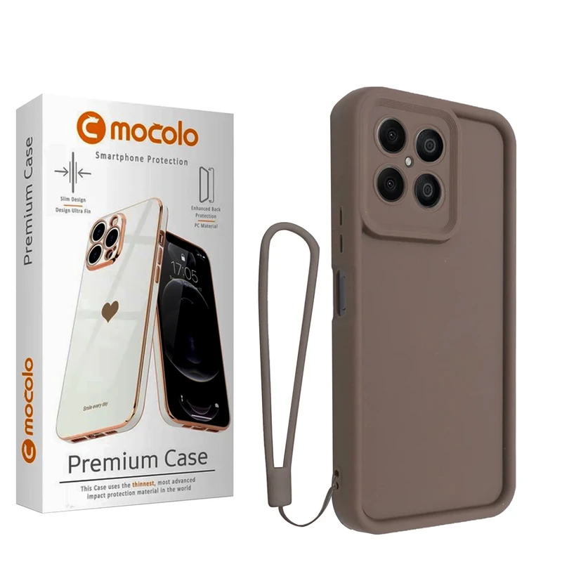 کاور موکولو مدل Silicone Puffer Strap مناسب برای گوشی موبایل آنر Honor X8 4G به همراه بند آویز