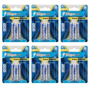 باتری قلمی گیگاسل مدل Super Alkaline LR6 بسته12 عددی
