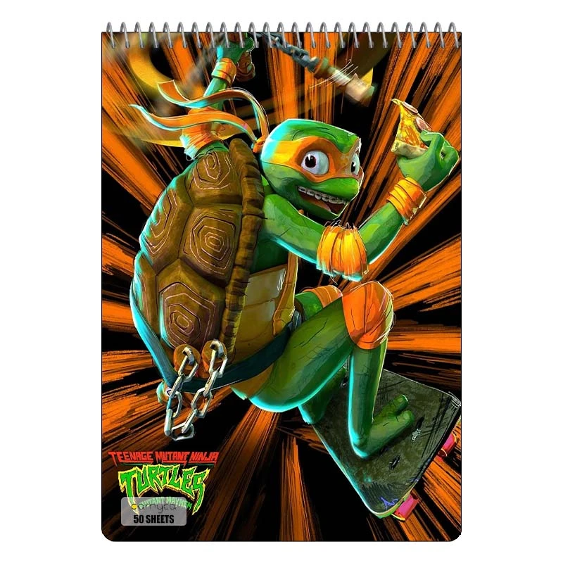 دفتر نقاشی 50 برگ سیمی کارنیکا طرح لاک پشت های نینجا Teenage Mutant Ninja Turtles کد 76665