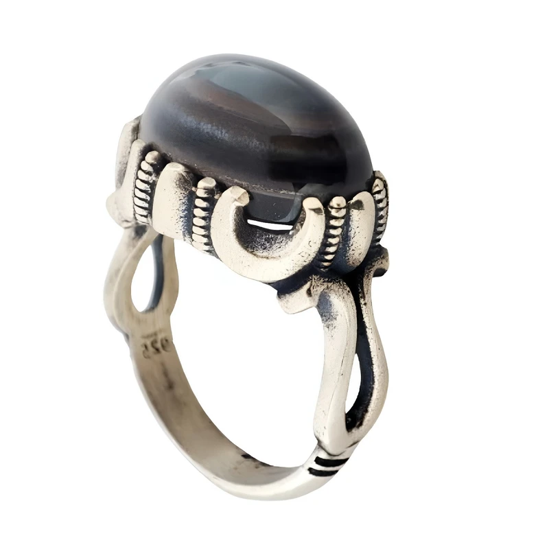 انگشتر مردانه مدل عقیق اصل خراسان q071