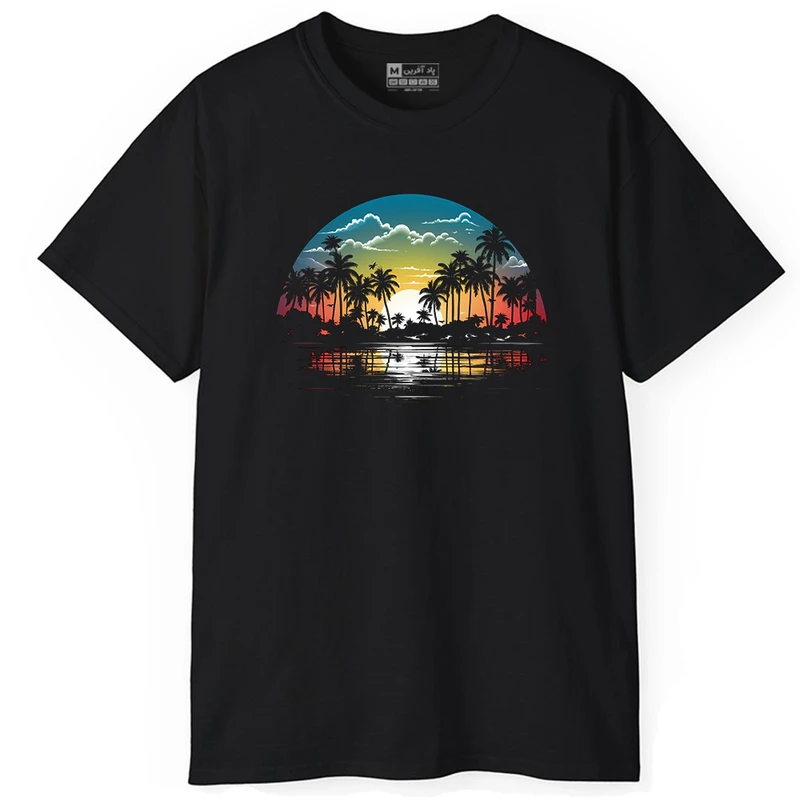 تی شرت آستین کوتاه مردانه پاد آفرین مدل منظره کد DKTMM80