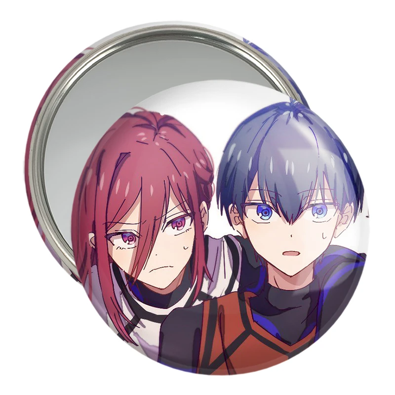 آینه جیبی خندالو مدل هیوما و مگورو و یویچی انیمه Blue Lock کد 24386