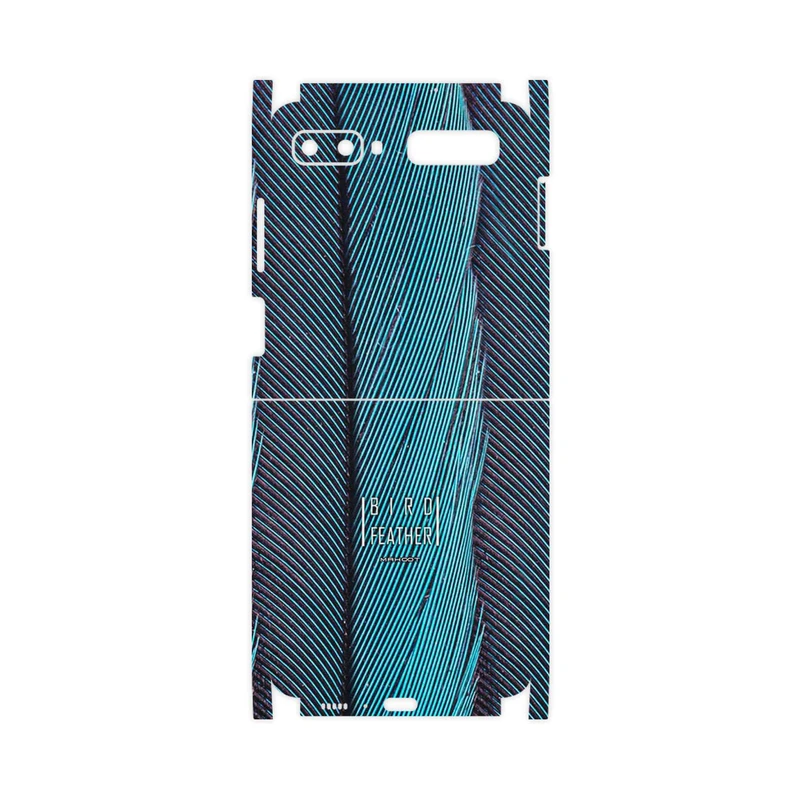 برچسب پوششی ماهوت مدل Turquoise feathers-FullSkin مناسب برای گوشی موبایل سامسونگ Galaxy Z Flip