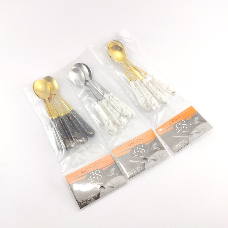 قاشق مربا خوری مدل ماربل بسته 6 عددی