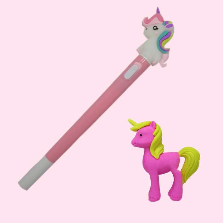 روان نویس مدل یونیکورن اسب تک شاخ کد p1401 به همراه پاک کن