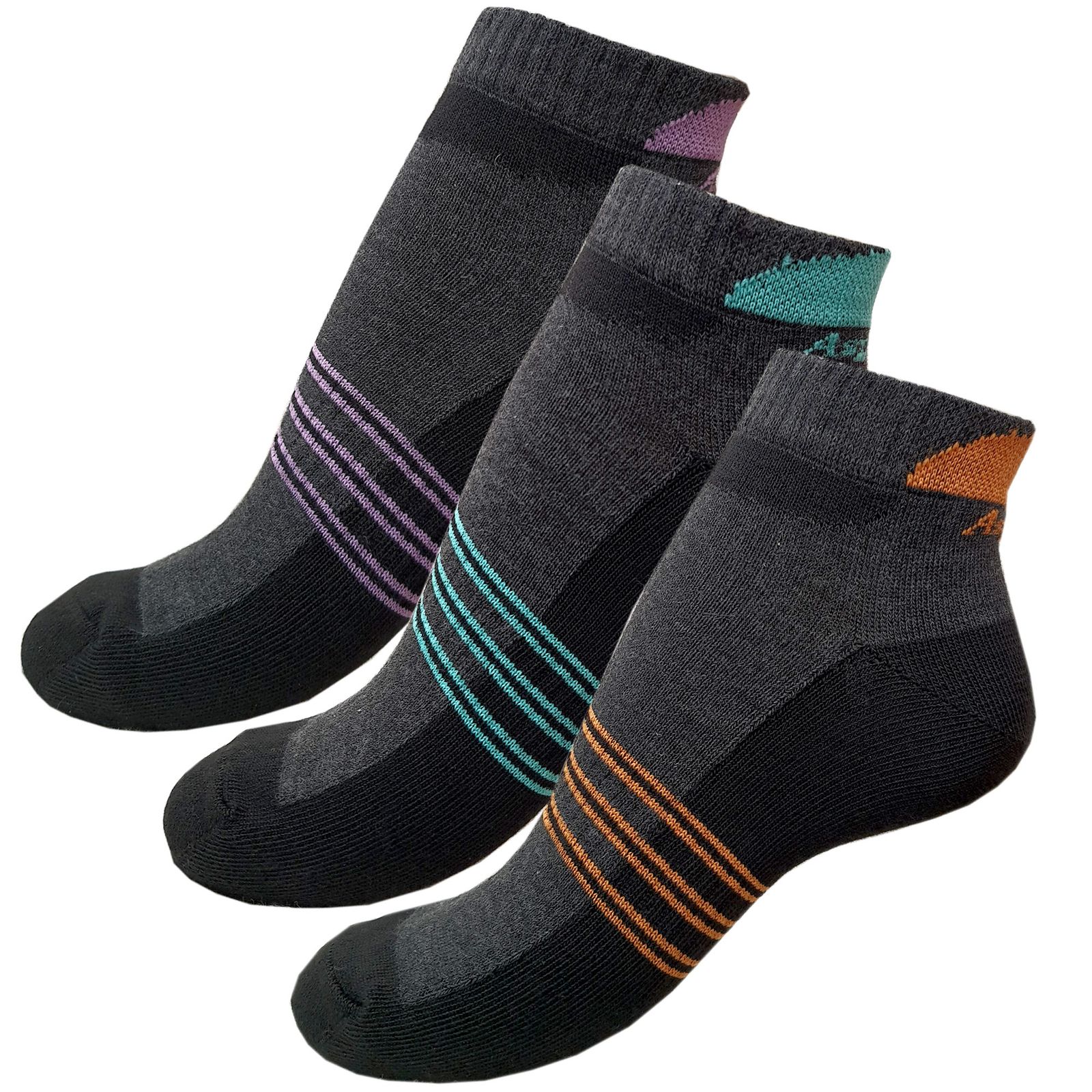 جوراب زنانه اسپست مدل کف کش دار ASPF-VGO بسته 3 عددی -  - 1