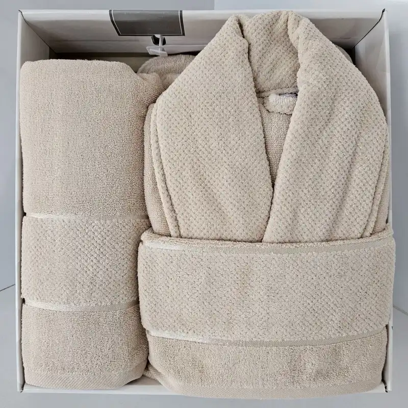 سرویس حوله پالتویی 5 تکه هوم استار مدل دانتلا کد ۵۰۰۰