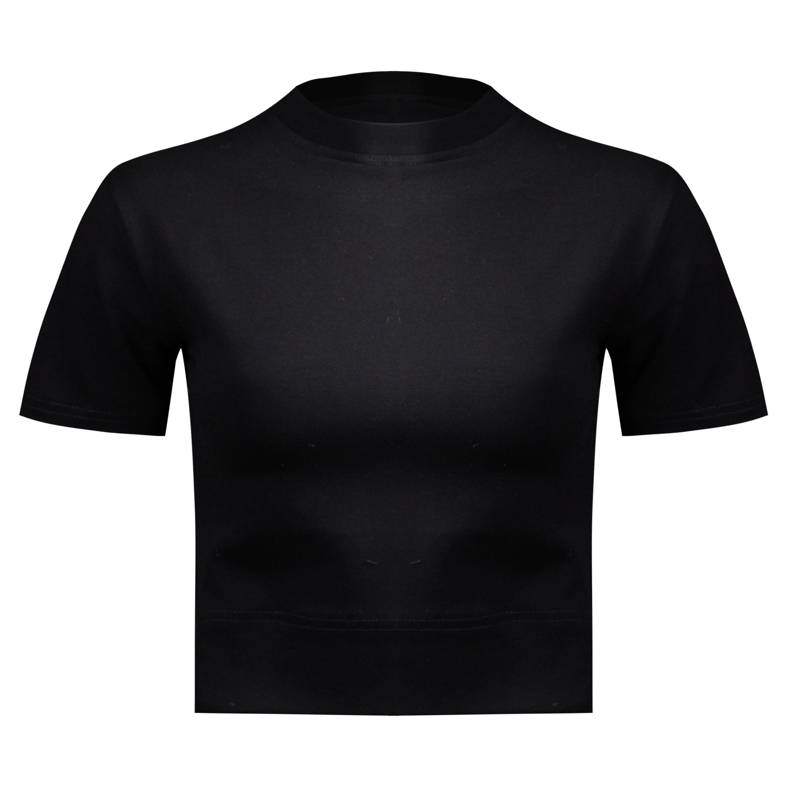 کراپ‌تی شرت آستین کوتاه زنانه ماییلدا مدل 4726-505 رنگ مشکی
