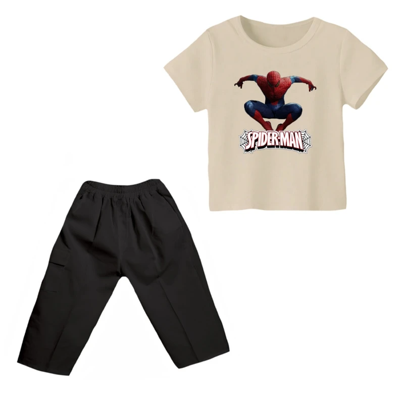 ست تی شرت و شلوارک پسرانه مدل مرد عنکبوتی کد ۲۷