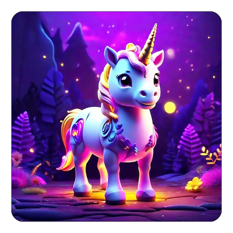 مگنت کاکتی طرح اسب تک شاخ و یونیکورن مدل mp30701