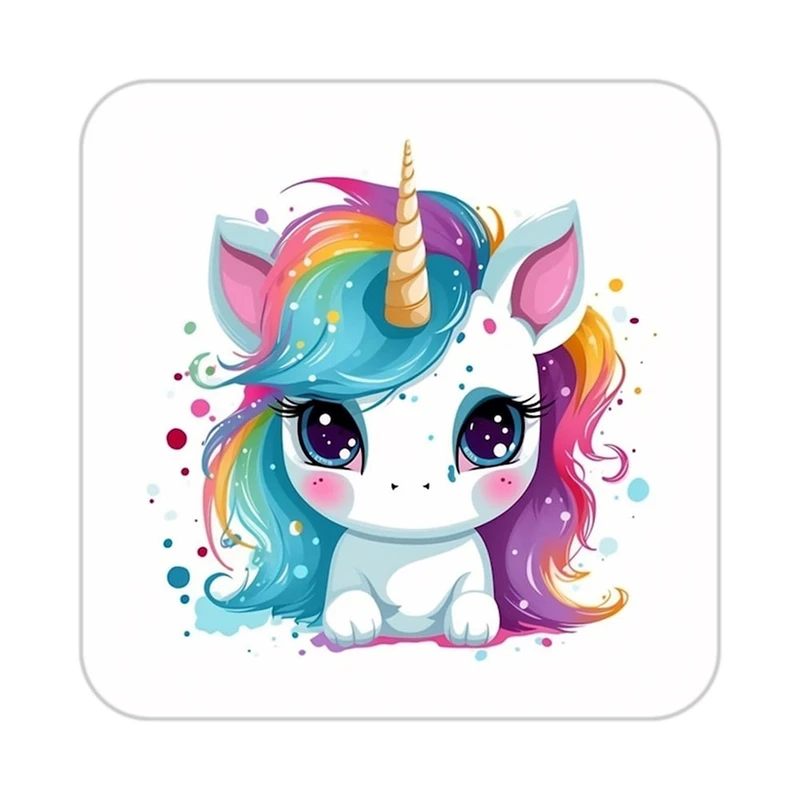 زیر لیوانی کاکتی طرح اسب تک شاخ و یونیکورن مدل mp29663