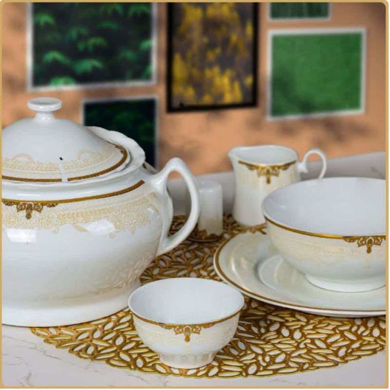 بشقاب خورش خوری پارس چینی کد 2816 مجموعه 6 عددی