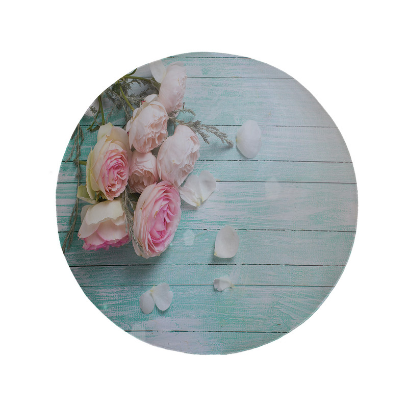 پادری مدل دایره طرح گل کد 5855 سایز 90 × 90 سانتی متر