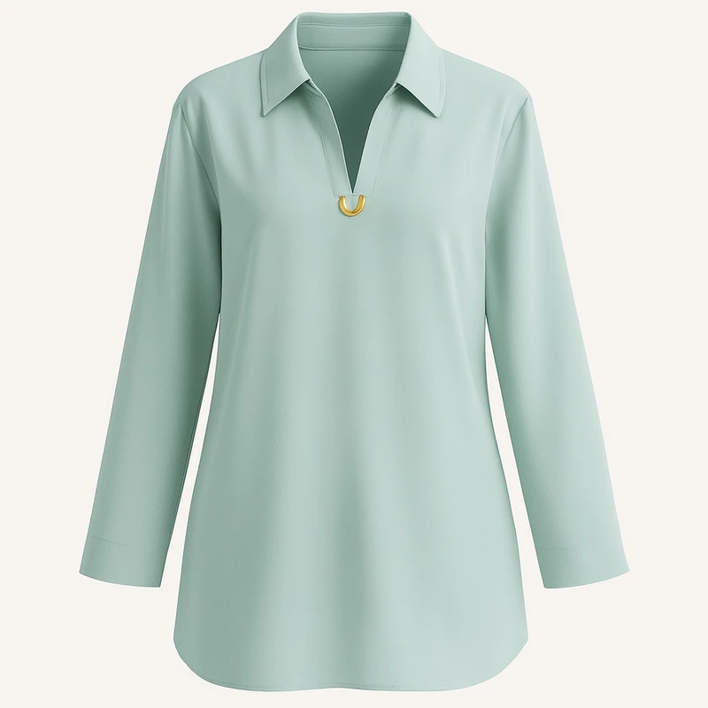 بلوز آستین بلند یقه هفت زنانه مدل 02943