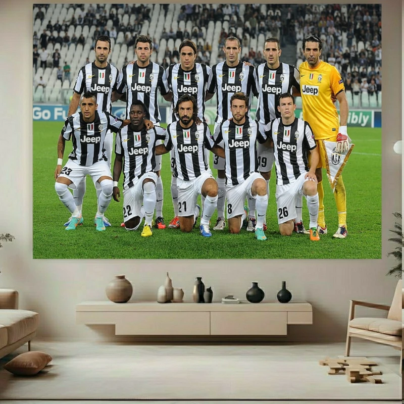  پوستر پارچه ای طرح یوونتوس رویایی مدل پیرلو و بوفون کد BK24061