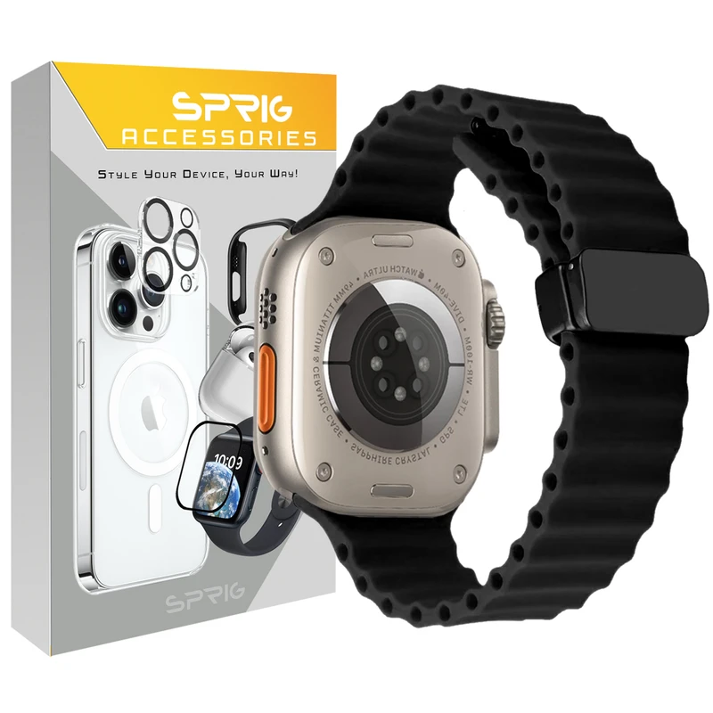 بند اسپریگ مدل Magnetic Ocean مناسب برای اپل واچ Series 7 45mm / Series 8 45mm / Series 9 45mm